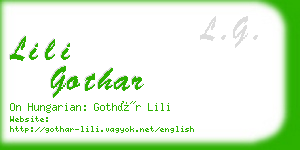 lili gothar business card